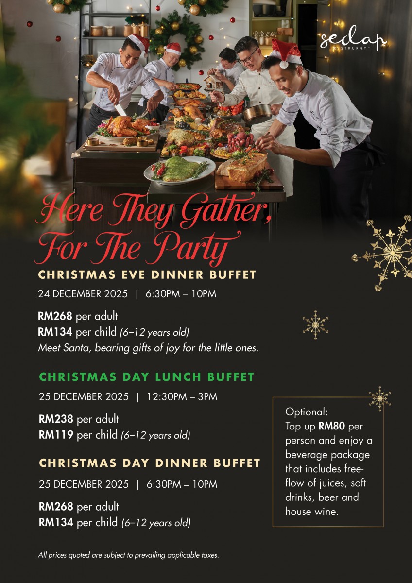 christmas eve dinner buffet, christmas day buffet, nutcracker, festive, free-flow drinks, holiday, celebrate